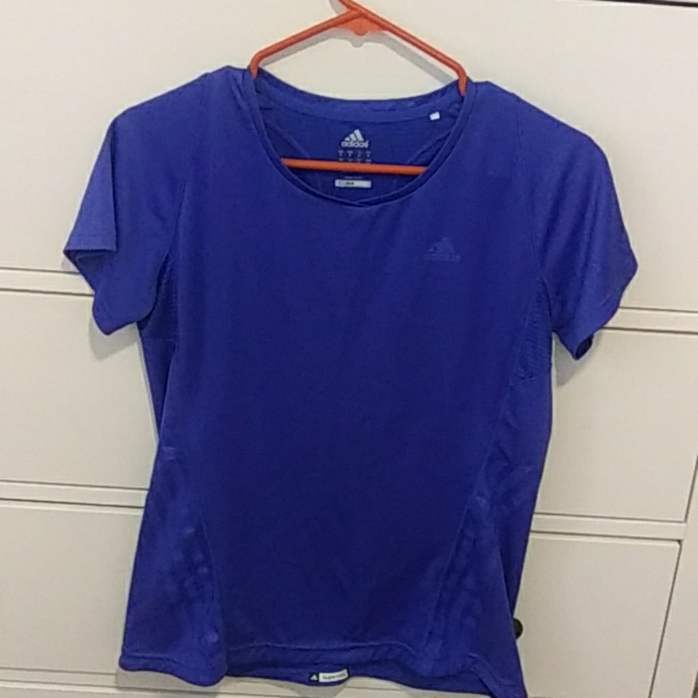 Women's Adidas clima cool royal blue sports shirt